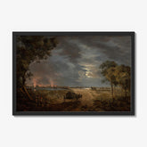 View of the French Army's Transition Bridge into the Lobau (Night Scene with Moonlight) by Joseph Rebell - thumbnail_1_bf_673db7b55e0c5e198f5ec74f
